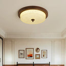 Axyaa Modern Walnut Crystal LED Ceiling Chandelier for Home Decor Lighting