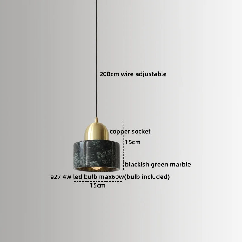 Axyaa Modern LED Marble Pendant Lamp for Luxury Home Decor