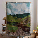 Axyaa Green Valley Horse Tapestry Throw Blanket for Cozy Home