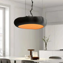 Axyaa Black Pumpkin Japanese Style Ceiling Chandelier - Modern Round Pendant Lamp