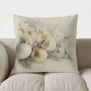 Axyaa White Christmas Tree Star Pillow Cover for Sofa Bedroom Car