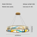 Axyaa Circle LED Pendant Chandelier for Modern Living Room Lighting