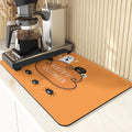 Axyaa Silicone Pumpkin Drying Mat: Halloween Kitchen Decor Absorbent Placemat & Cup Holder