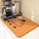 Axyaa Silicone Pumpkin Drying Mat: Halloween Kitchen Decor Absorbent Placemat & Cup Holder