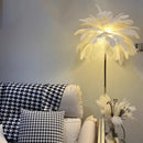 Nordic Feather Floor Lamp by Axyaa: LED Light Fixture for Living Room, Bedroom, Office
