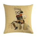 Axyaa Halloween Skull Linen Pillowcase 45*45cm