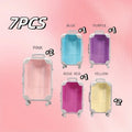 Axyaa Mini Clear Suitcase Storage Box for Candy, Jewelry & False Eyelashes