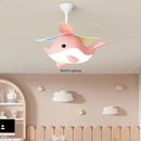 Axyaa Nordic Airplane & Fish Fan Pendant Light: Children's Bedroom Chandelier