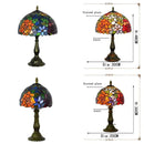 Axyaa Tiffany Rose Stained Glass Table Lamp LED Light Fixtures