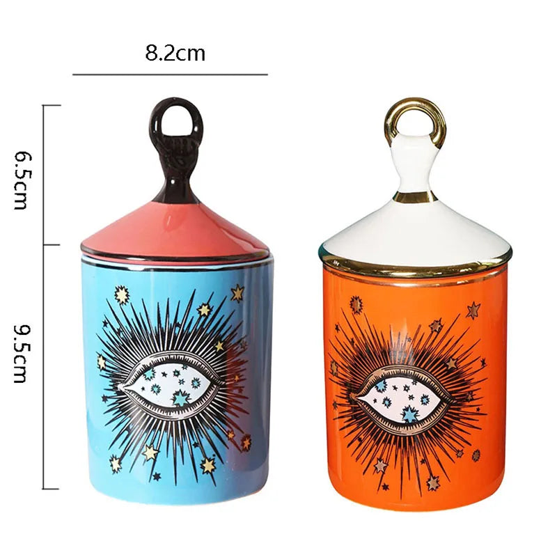 Axya Ceramic Starry Sky Storage Jar: Versatile Home Decor & Organizer