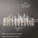 Axyaa Vintage Crystal Chandelier - Postmodern Luxury Dining Area Lighting