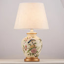 Axyaa Bird Ceramic Table Lamp - European Retro New Chinese Pastoral Living Room Decor