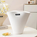 Axyaa White Ceramic Vase for Home Decor, Large Caliber Vase for Living Room and Dining Room