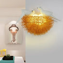 Axyaa Nordic Woven Bird Nest Wall Lamp Home Decor