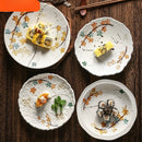 Axyaa Ceramic Vegetable Plate, Household Soup Rice Pasta Tableware, Commercial Salad Plate
