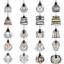 Axyaa Black Wrought Iron Mini Pendant Light for Cafe Bar Industrial Retro Loft Dining Room