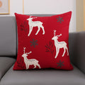 Axyaa Christmas Embroidered Cushion Cover Set - Festive Holiday Decor