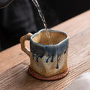 Axyaa Retro Ceramic Coffee Cup Set – 300ml Irregular Shape Drinkware Mug