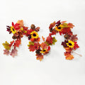Axyaa Gold Maple Leaf & Sunflower LED Hanging Autumn Vine for Thanksgiving Decor