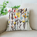 Axyaa Embroidered Floral Pillowcase 45X45 - Sofa Cushion Cover Home Decor