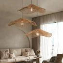 Axyaa Rattan Straw Hat Pendant Light - Retro Style for Home & Restaurant Decor