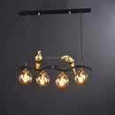 Axyaa Glass Pendant Lights: Minimalist 4-Head LED Interior Decor Lamps