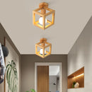 Axyaa Nordic Wood LED Ceiling Lamp - 3 Color Temperature Aisle Light
