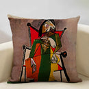 Pablo Picasso Abstract Art Cushion Cover 45x45cm Beige Linen Axyaa Brand