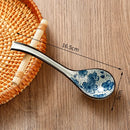 Axya Long-Handled Ceramic Soup Spoons Set for Stylish Dining Experience