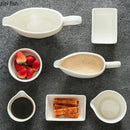 Axyaa Ceramic Gravy Boat Set Seasoning Tool Restaurant Milk Jug Steak Sauce Pot