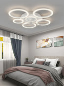 Axyaa Modern Acrylic Iron Ceiling Fan Light with Dimmable Remote Control