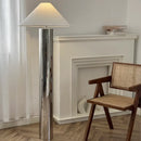 Axyaa Bamboo Hat Floor Lamp: Modern Stainless Steel, Chinese Style, Bedroom Study Decor