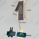 Axyaa Rotatable LED Wall Lamp, Rechargeable Bedside Reading Light for Bedroom, Living Room