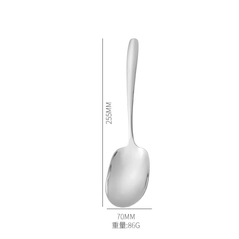 Axyaa Stainless Steel Serving Spoon Colander - Wide-mouthed, Catering Quality