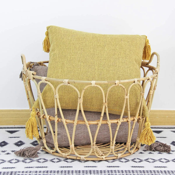 Axyaa Linen Pillow Cover 45x45cm Super Soft Decorative Cushion for Living Room