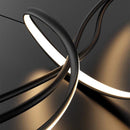 Axyaa Curved LED Dining Chandelier - Modern Kitchen Bar Pendant Lights
