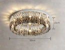 Axyaa LED Crystal Ceiling Light: Modern Luxury Pendant for Home Decor Lighting