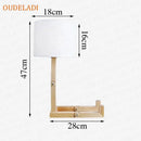 Axyaa Robot Shape Wooden Table Lamp - Elegant Desk Decor for Parlor & Bedroom