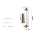 Axyaa Glass Wall Lamp in Sand Nickel Finish - Creative and Simple Glass Design