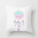 Axyaa Feather Dreamcatcher Print Cushion Cover for Elegant Sofa Decoration