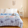 Soft Velvet Christmas Blanket with Santa Claus & Elk Print by Axyaa