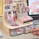 Axyaa Kawaii Hook Drawer Small Card Stand Display & Storage Rack for Idol Collectibles