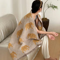 Axyaa Cotton Gauze Shawl Travel Blanket Multi-layer Sofa Towel Adult Blanket