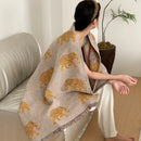 Axyaa Cotton Gauze Shawl Travel Blanket Multi-layer Sofa Towel Adult Blanket