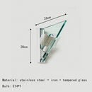 Axyaa Clear Glass Wall Lamp E14 Bulb, Modern Lighting Fixtures for Office, Hotel, Bedroom