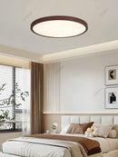 Axyaa Walnut Grain Ceiling Lamp - Modern, Ultra-thin, Eye Protection, for Living Room, Bedroom