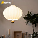 Axyaa White Glass Pendant Light Chandelier - Vintage Bauhaus Style
