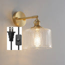 Axyaa Green Glass Nordic Wall Sconce Copper Lighting LED Luminaria