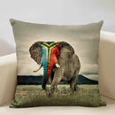Axyaa Elephant Pattern Decorative Cushion Cover 45x45cm