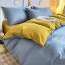 Axyaa Solid Purple Bedding Set - Soft Polyester Bed Linen Twin Queen Full Size